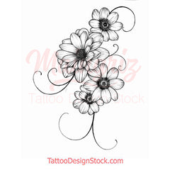 Flowers for arms Tattoo design