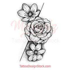 Flowers for arms Tatto Design