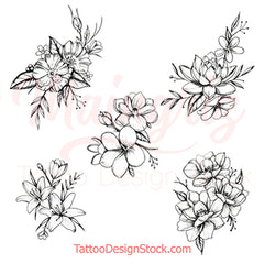 5 amazing flowers tattoo design high resolution download 