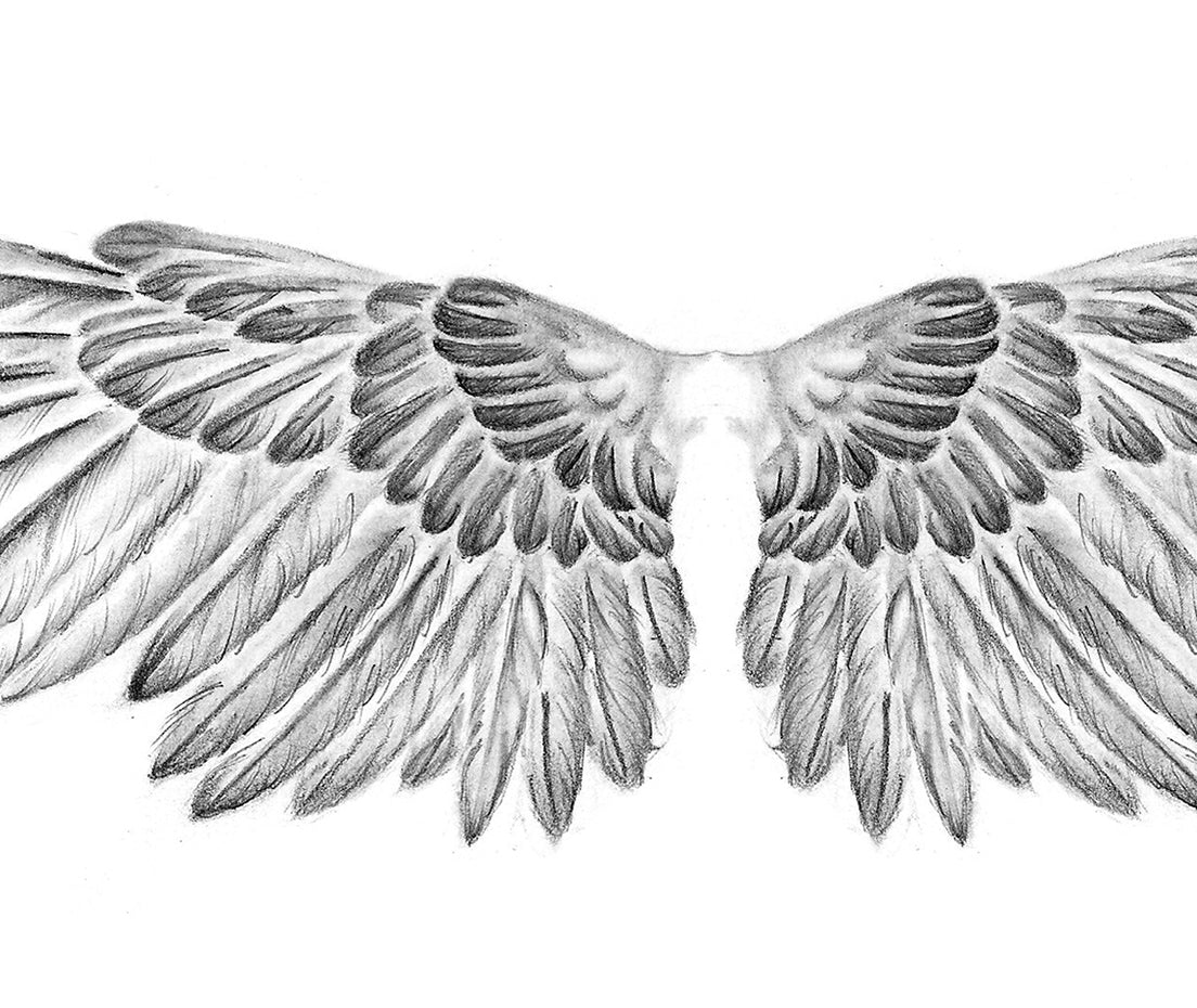 2 x sexy wing tattoo design digital download – TattooDesignStock