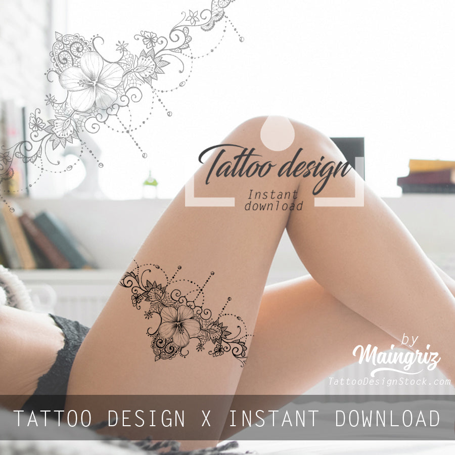 garter flower tattoo outlineTikTok Search