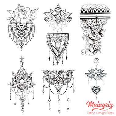 Beste 6 amazing mandalas tattoo design digital download – Tattoo Design UO-11