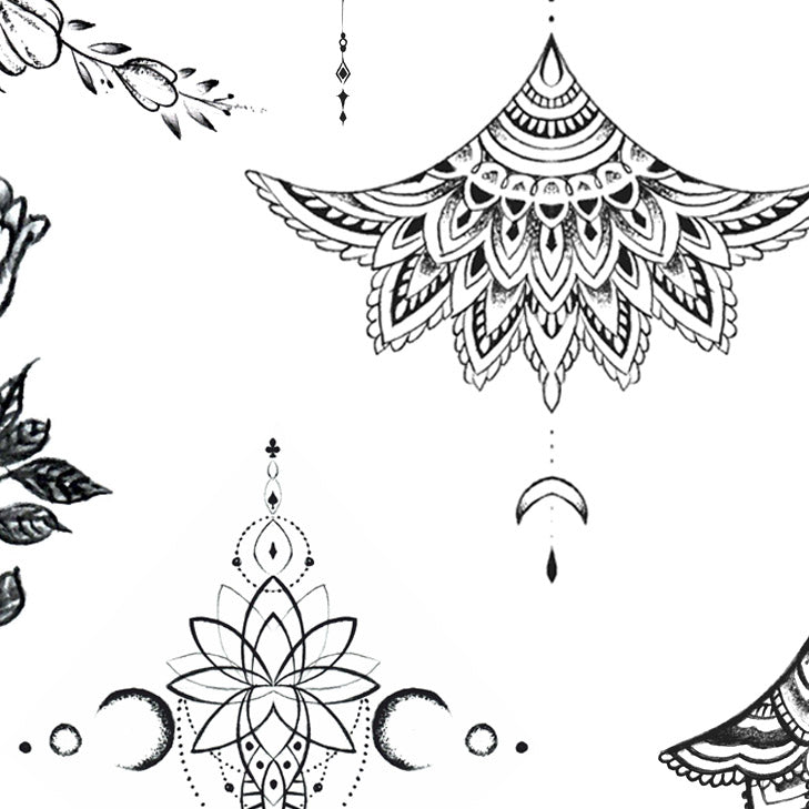 flowers sideboob tattoo design digital download by tattoo artist ...