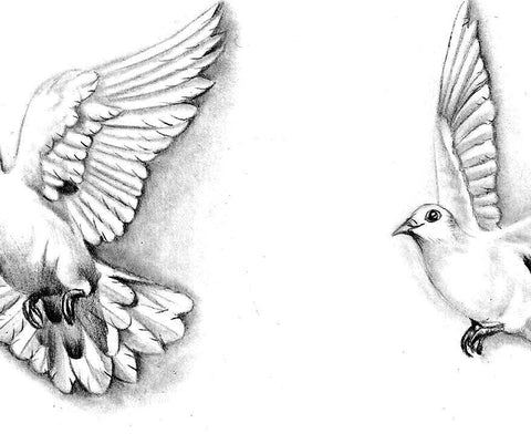 Premium Vector  Bird couple symbol logo tattoo design stencil vector  illustration