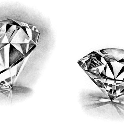4 realistic diamonds tattoo design high resolution download