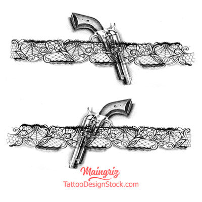 Gun  Garter tattoo