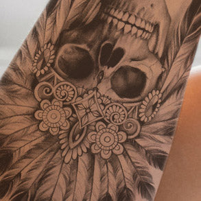 indian sugar skull tattoo