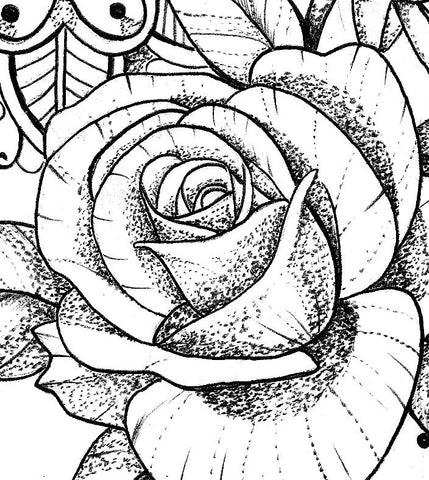 rose mandala coloring pages
