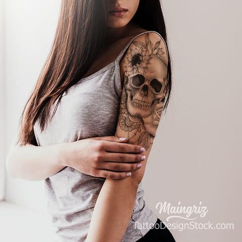 Skull Tattoos For Ladies
