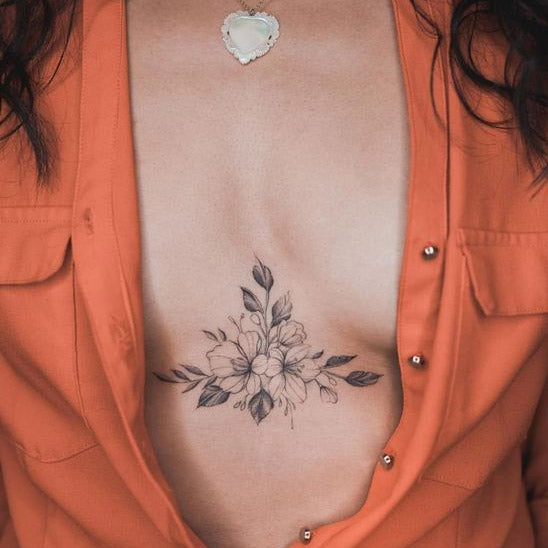 315 Phenomenal Underboob and Sternum Tattoos to Explore in 2023