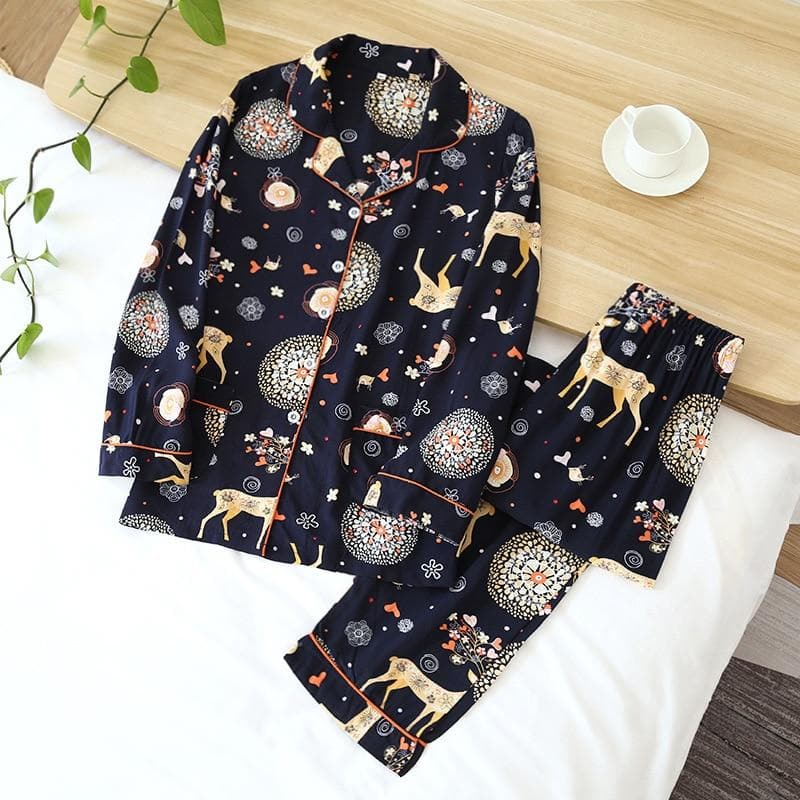 SPEND $15 - GET A FREE GIFT FROM OUR BONUS COLLECTION -   Women's Long-Sleeved Night Suit Pajama Suit Simple Style Super Comfort Pajamas