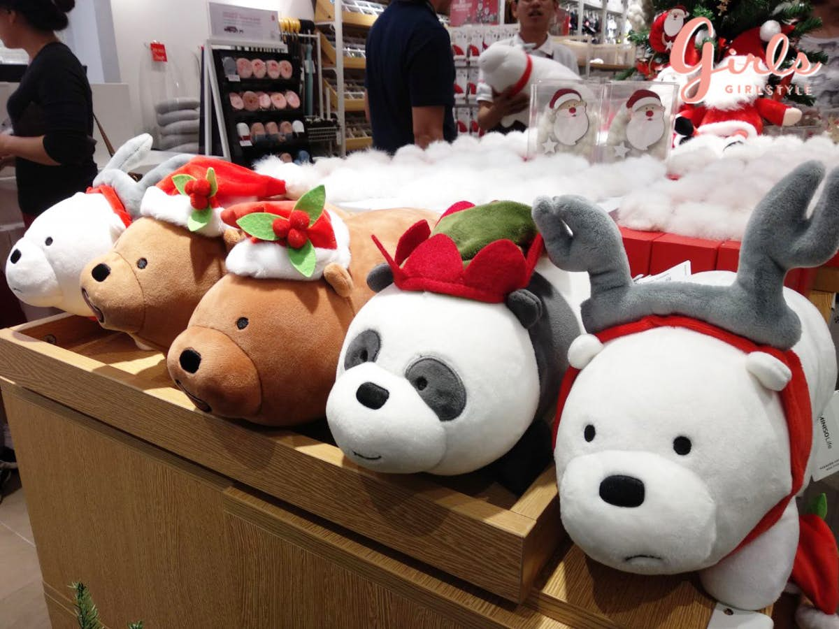 we bare bears christmas plush