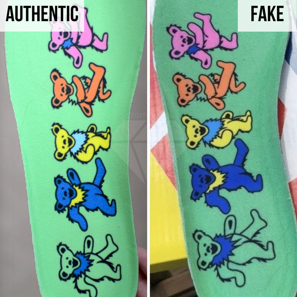 Nike SB Dunk Low Grateful Dead Green Bear Fake vs Real Guide: The Insole Method