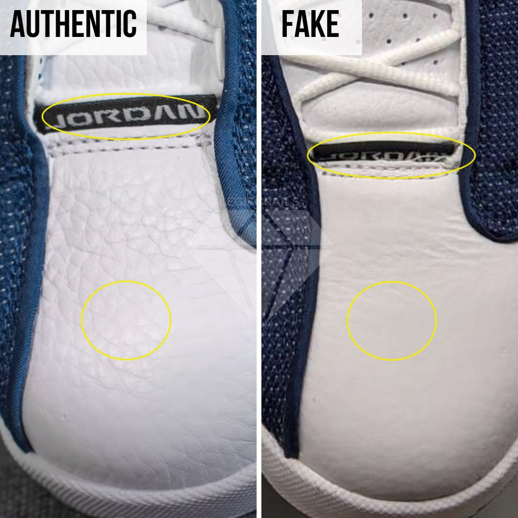 how to tell if jordan 13 are fake