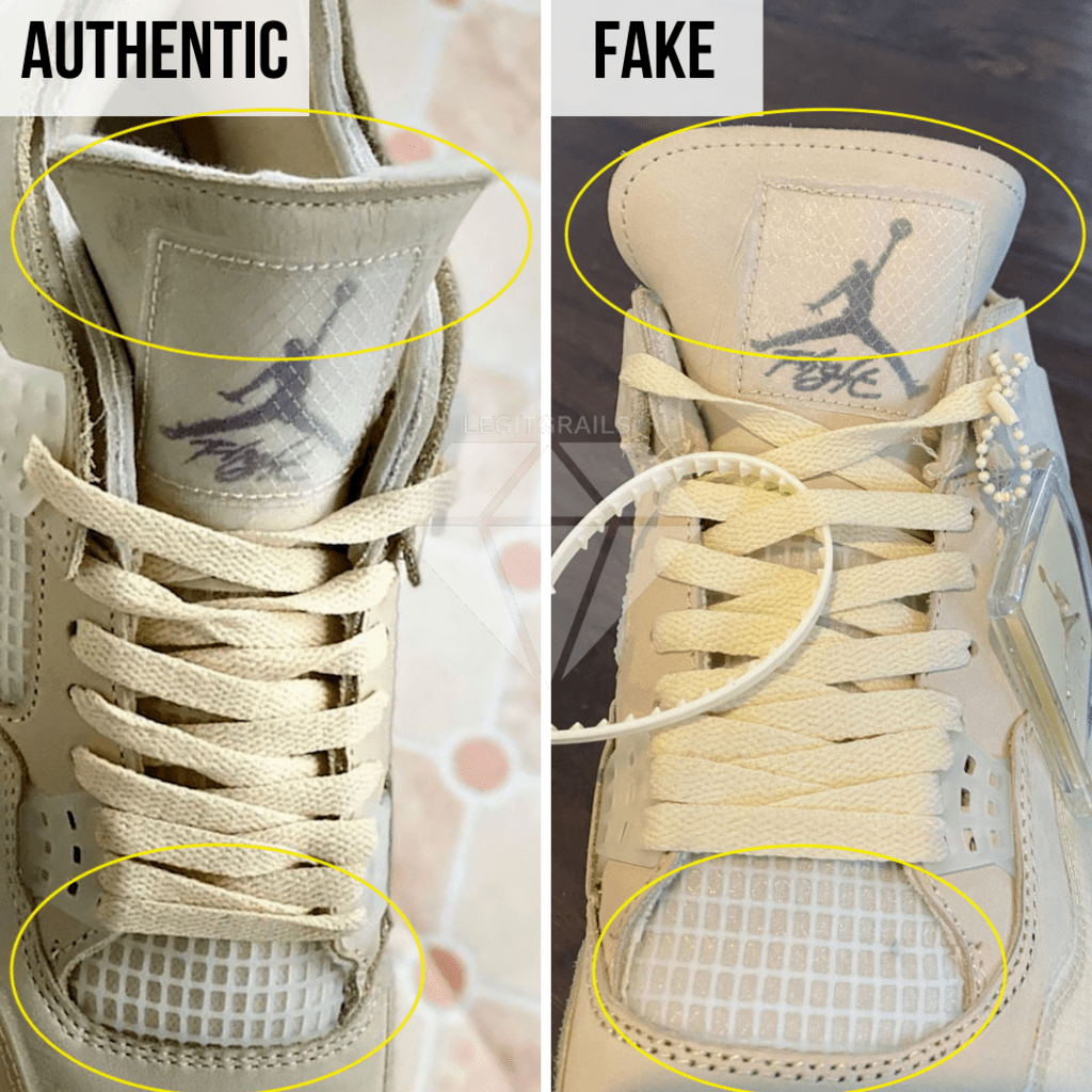 Vs Fake Off-White Jordan 4 Sail 