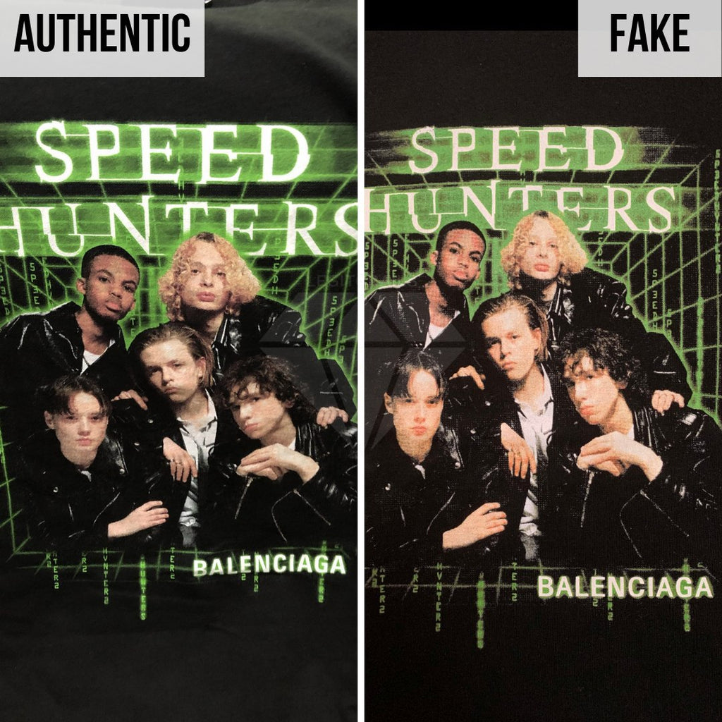 How To Spot A Fake Balenciaga Speedhunters T-shirt: The Front Print Method