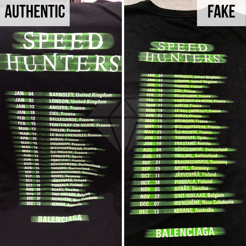How To Spot A Fake Balenciaga Speedhunters T-shirt: The Back Print Method