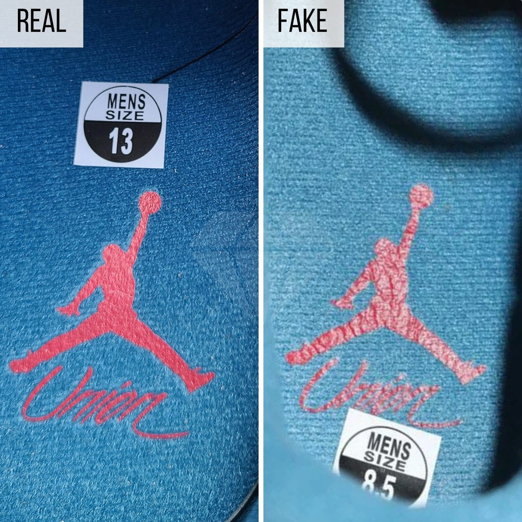 How To Spot Fake Jordan 4 Retro Union Guava Ice: The Insole Method