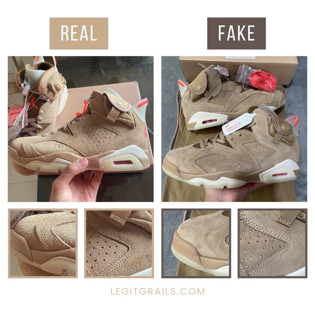 How Spot Real Vs Air Jordan 6 Travis Scott Sneakers – LegitGrails