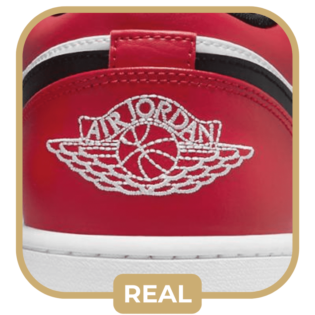 Air Jordan logo embroidery in the heel counter of the shoe