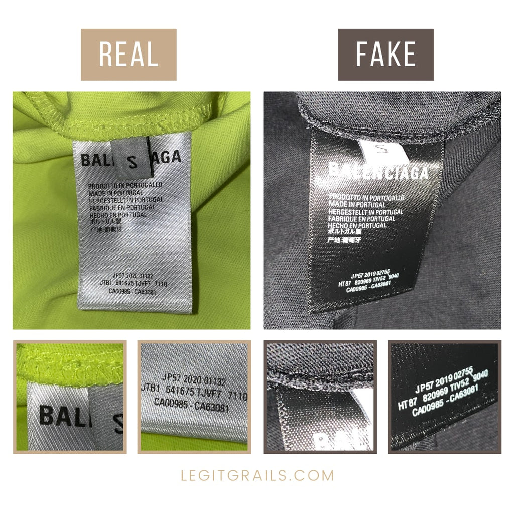 Balenciaga Logo T-Shirt Real vs Fake