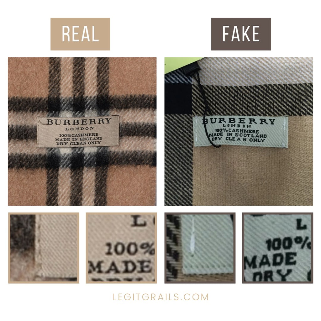 Arriba 34+ imagen how to authenticate a burberry scarf