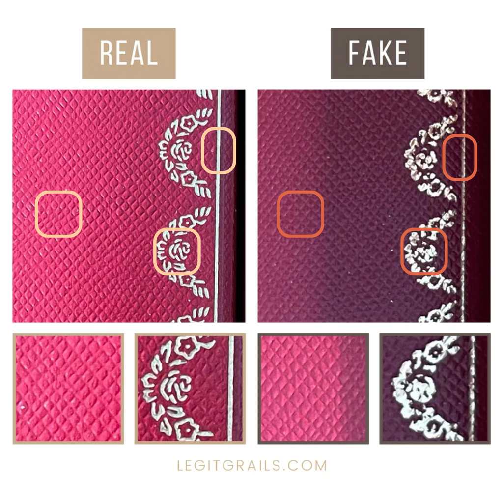 Cartier box pattern real vs fake