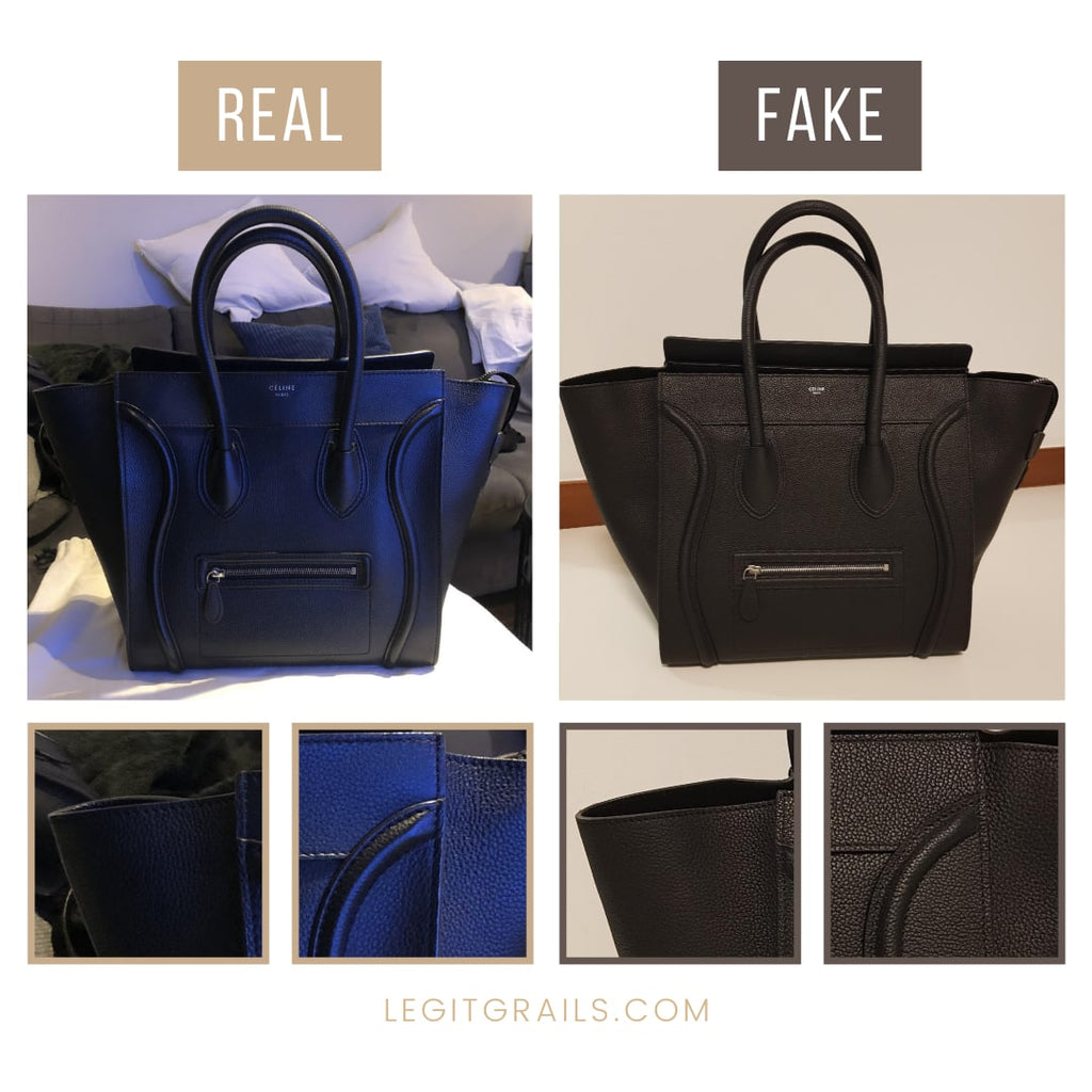 CELINE Luggage Bag Real Vs Fake Guide 2023: How To Spot A Fake CELINE ...