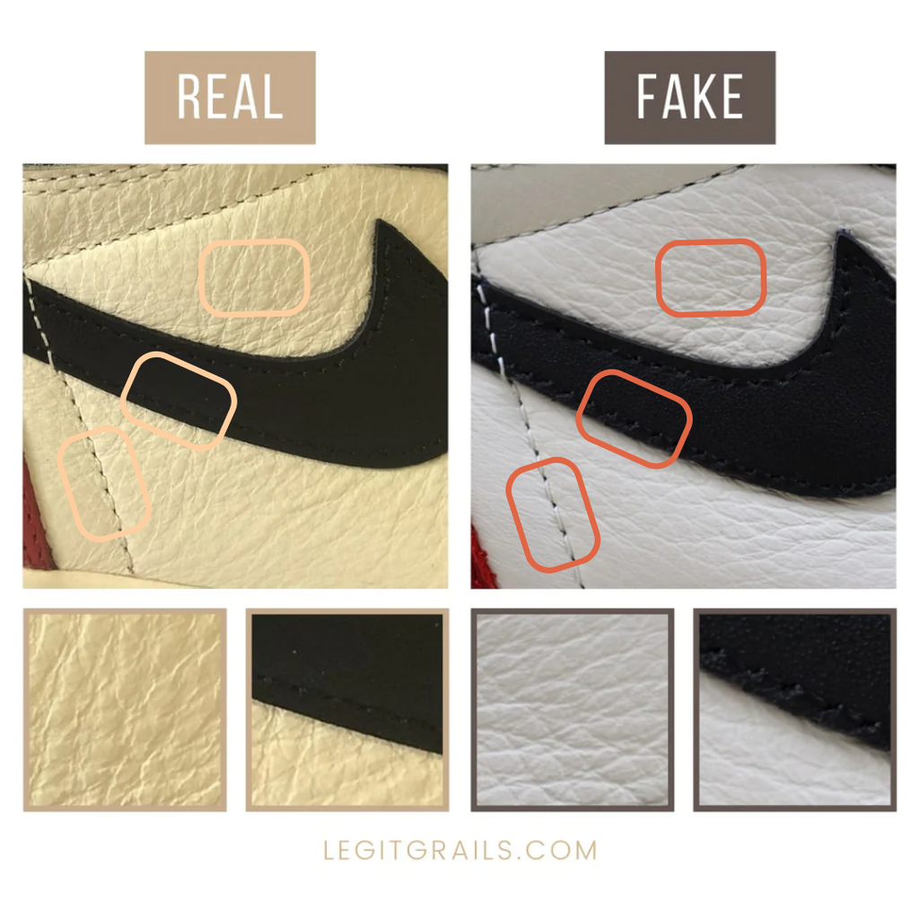 Fake Jordan 1: The Texture