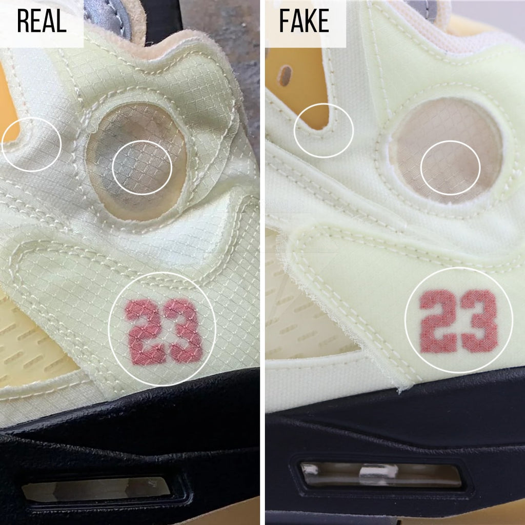 Fake Jordan 5 Retro Off-White Sail: The Details Method