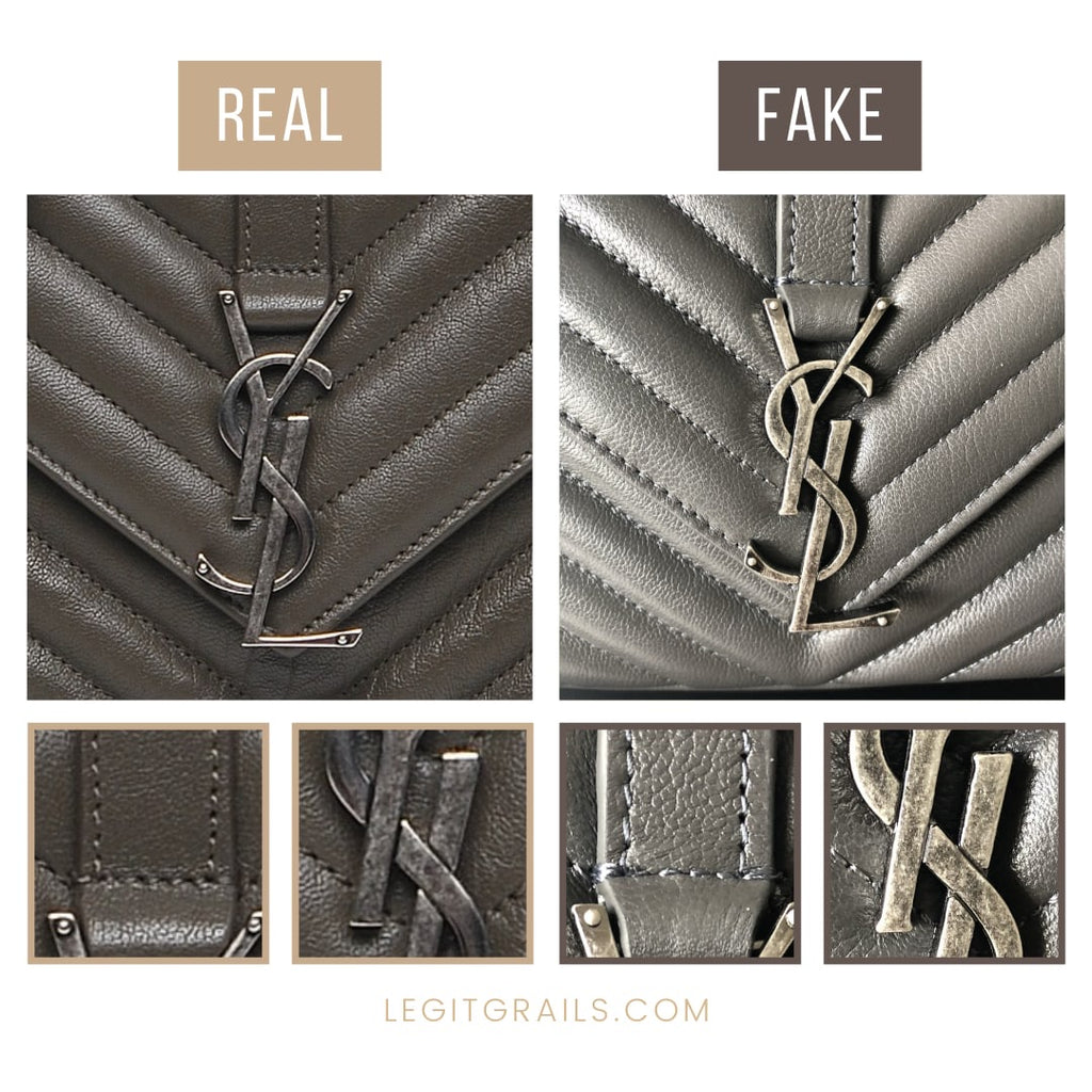 Yves Saint Laurent LouLou Monogram Quilted Chevron - Real Vs Fake YSL Bag  Guide - Legit Check By Ch