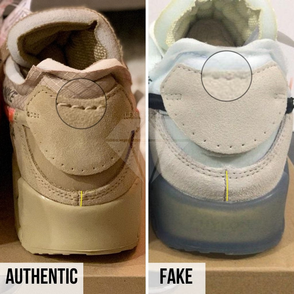 off white air max 90 desert ore real vs fake