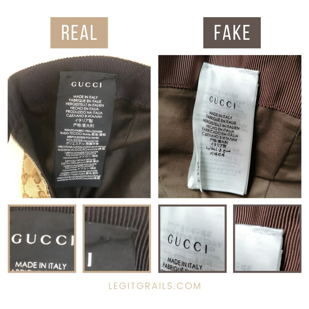 Arriba 82+ imagen gucci hat tag real vs fake