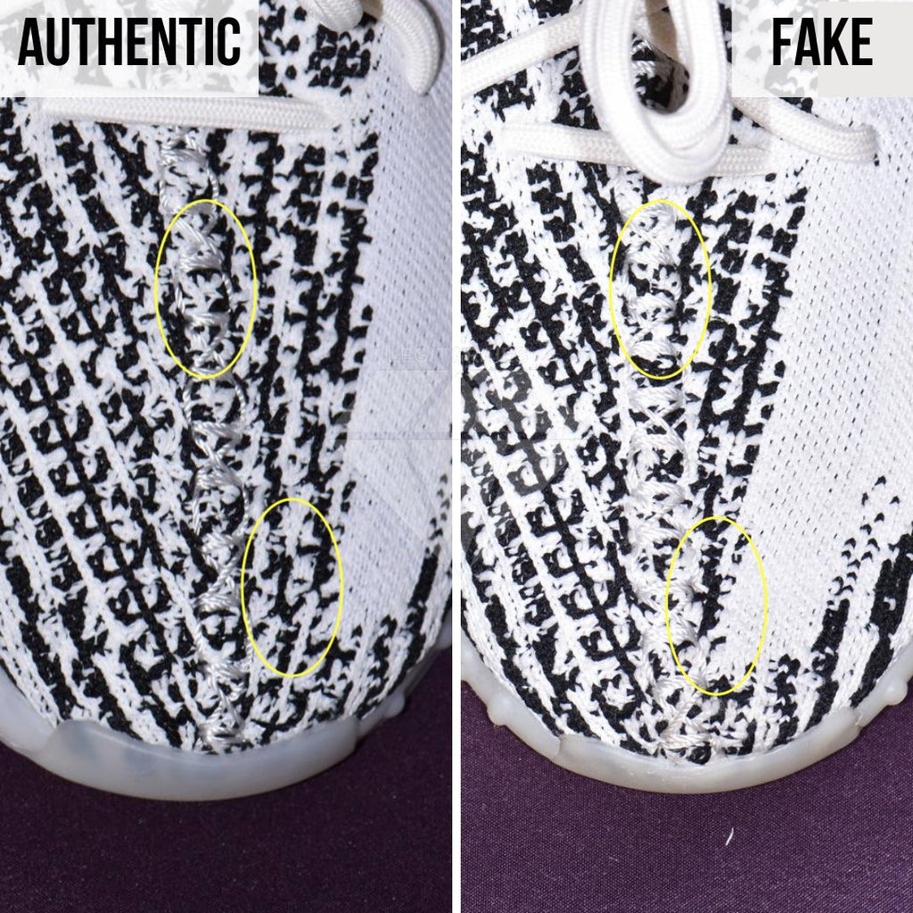 yeezy zebra fake and real