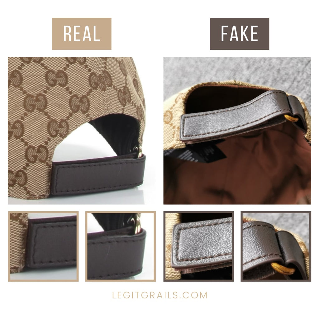 Authentic Vs Replica Gucci GG canvas Cap - How To Spot A Fake Gucci Hat 