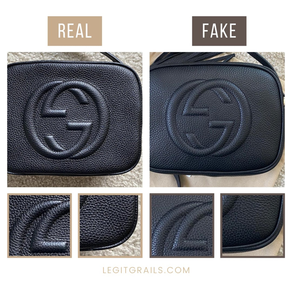the differences between a DHGATE soho disco bag and a real Gucci soho , Dhgate