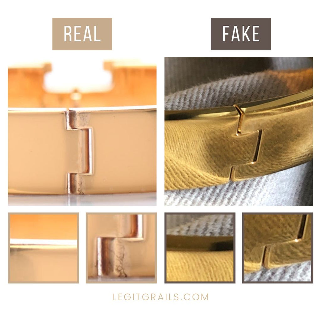 Hermes bracelet real vs fake. How to spot fake Hermes H clic clac