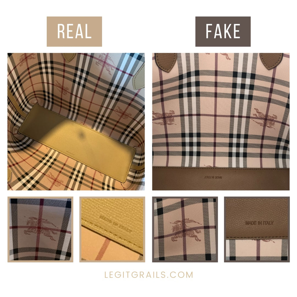 How To Spot Real VS Fake Burberry Lavenby Reversible Tote – LegitGrails