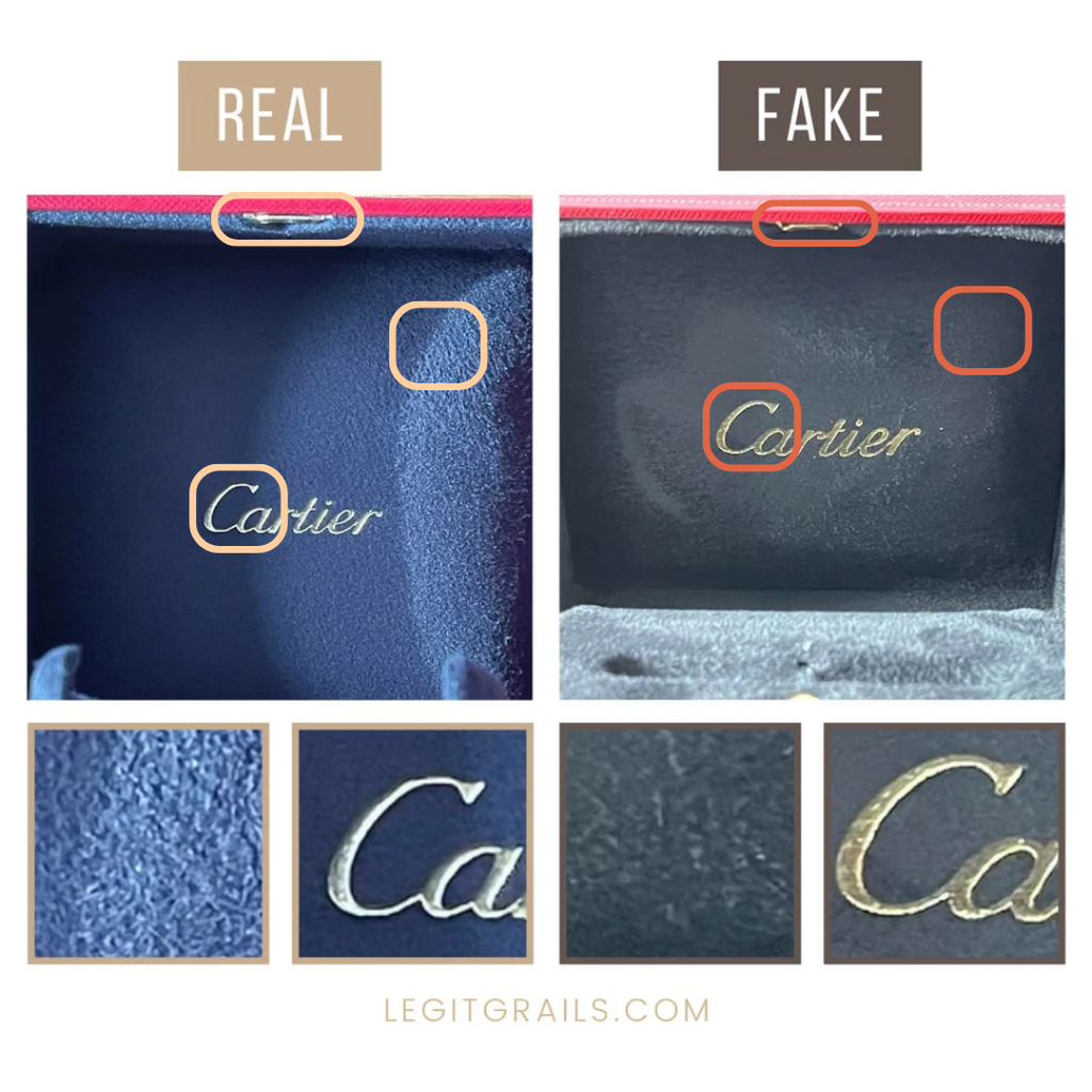 Cartier Love ring inside of the box real vs fake