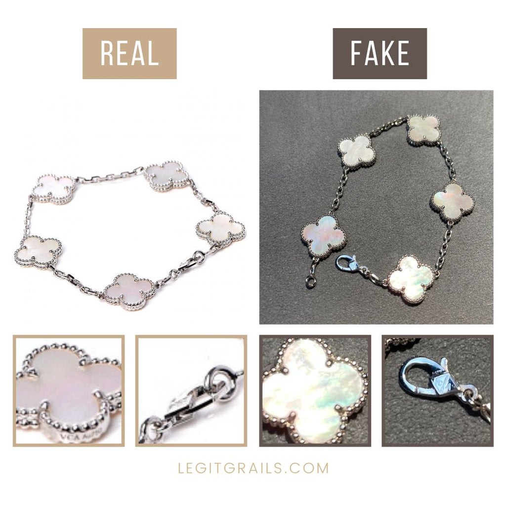 Real vs SUPER FAKE Van Cleef Alhambra Bracelet 🧐 Taking a closer