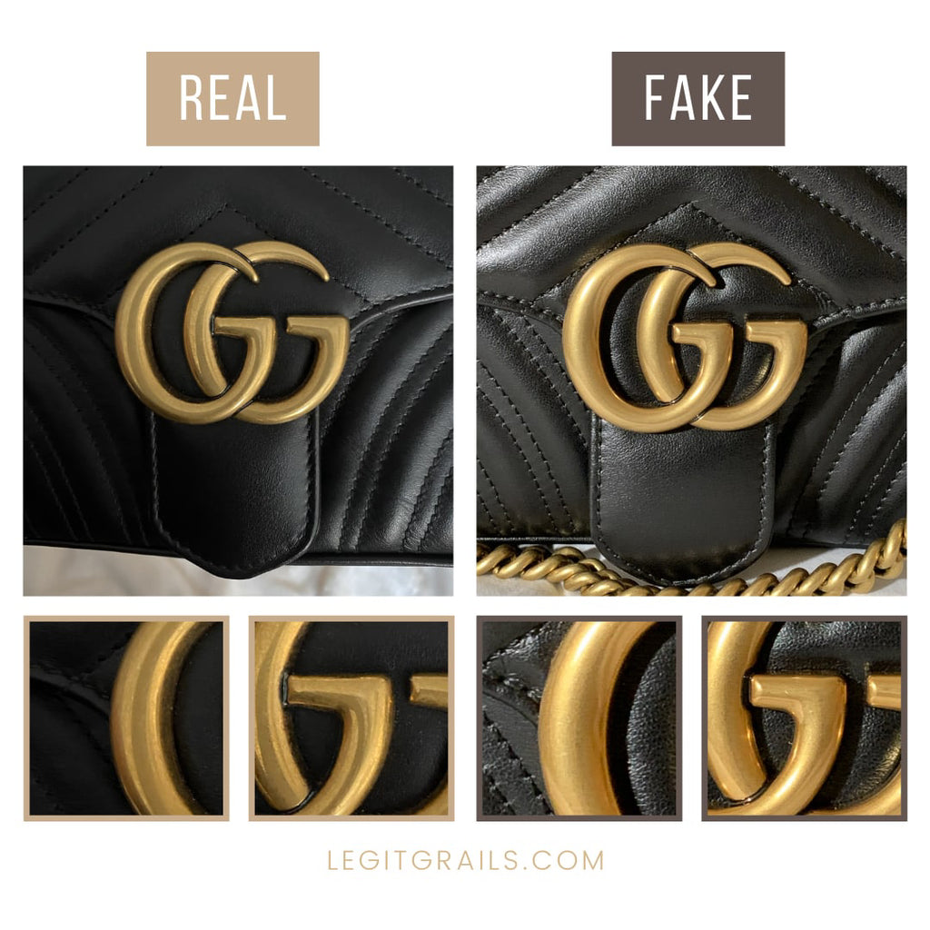 To Spot Fake Vs Real Gucci Marmont Bag 