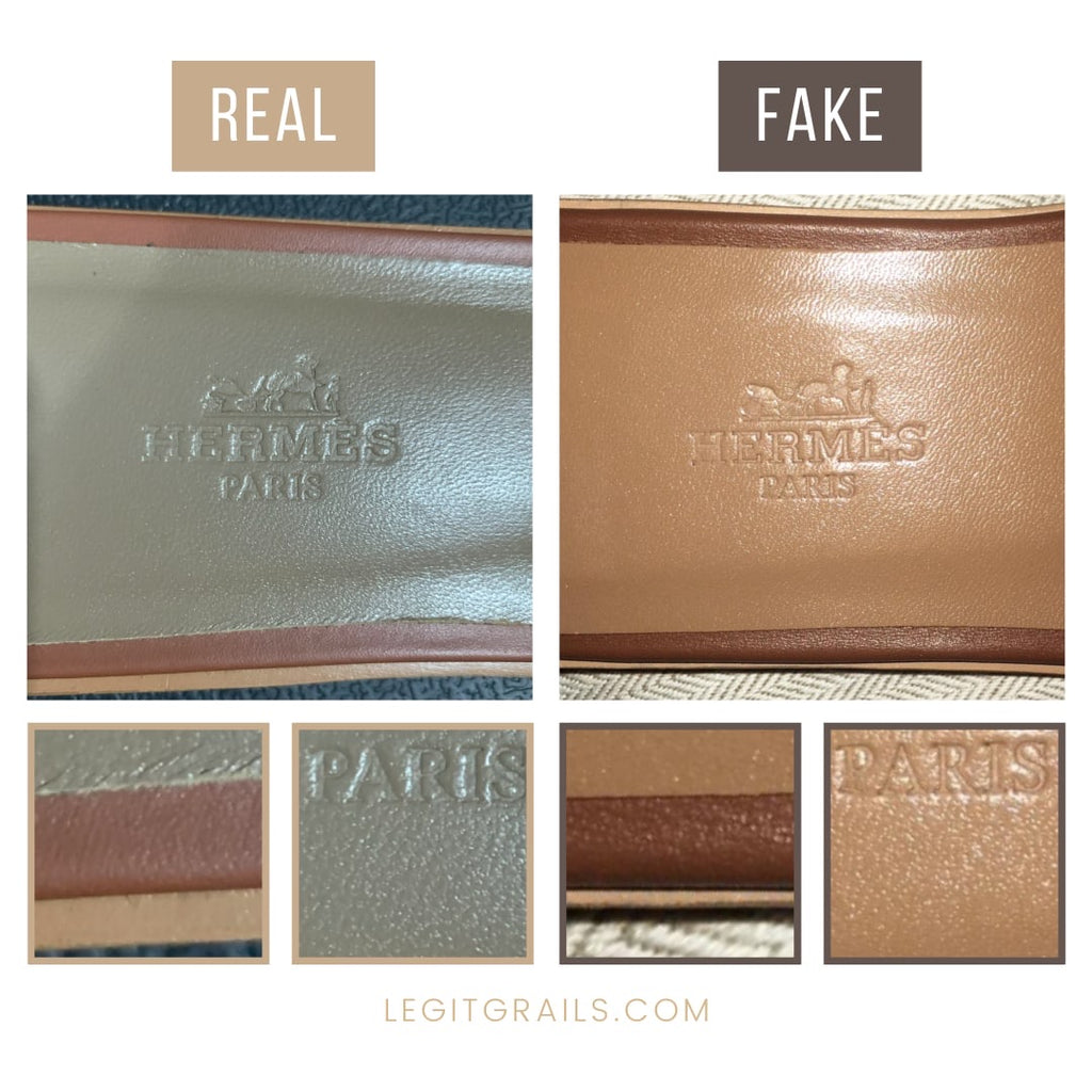 How To Spot Real Vs Fake Hermes Oran Sandals – LegitGrails