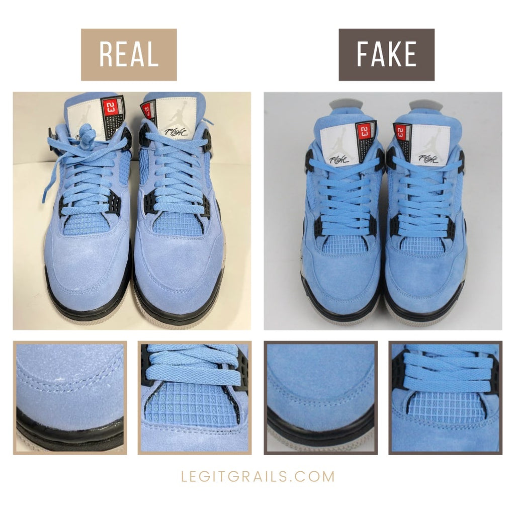 How To Spot Fake Jordan 4 Retro University Blue Sneakers