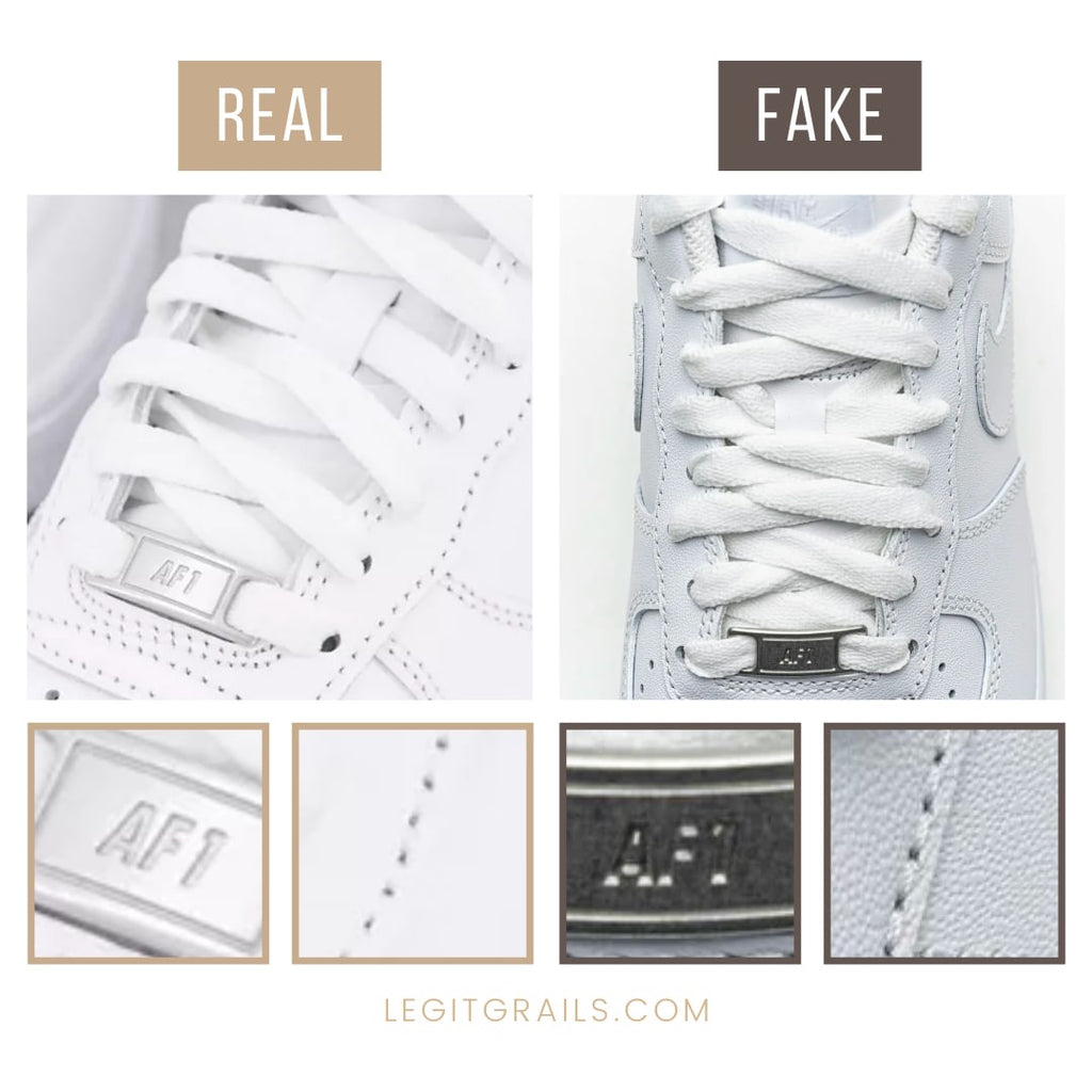 How To Spot Fake Nike Air Force 1 Low White Sneakers – LegitGrails