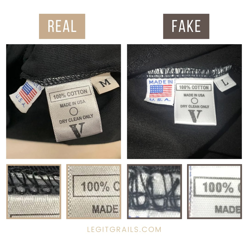 How To Spot Vs Fake Vlone x Palm Angels Tee –