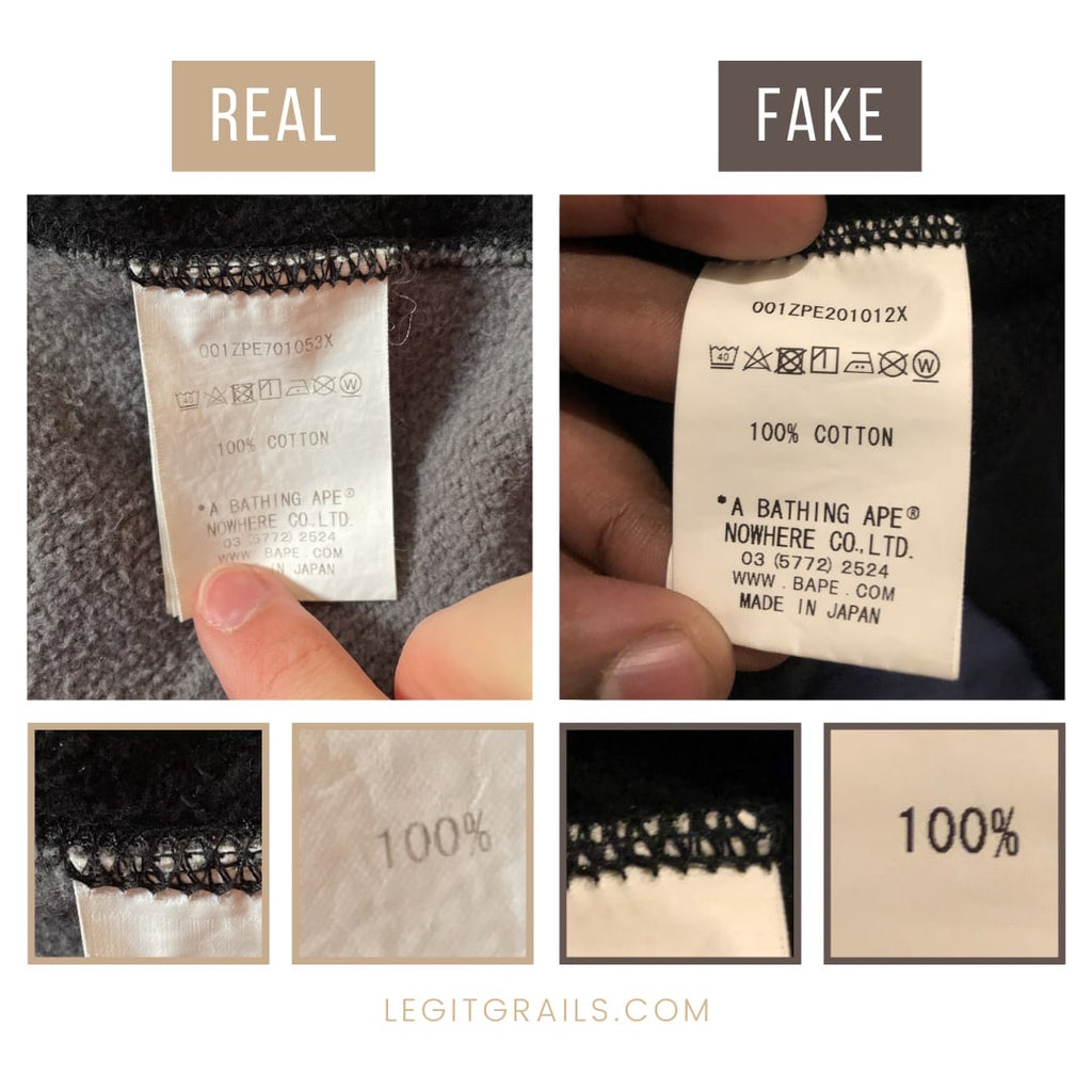 aluminium brochure Fortæl mig How To Spot Real Vs Fake Bape Shark Hoodie [2023 Update] – LegitGrails