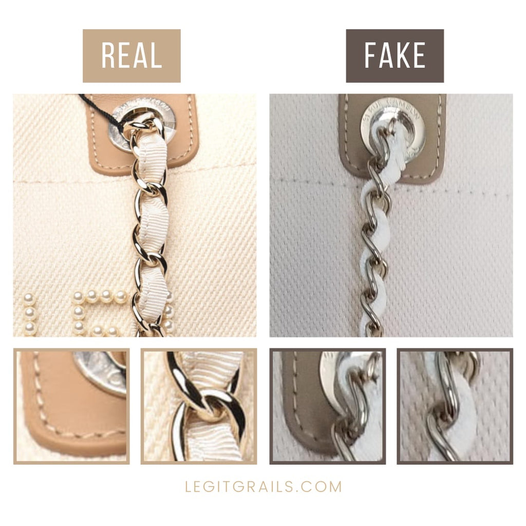 How To Tell If Chanel Deauville Pearl Tote Bag Is Fake