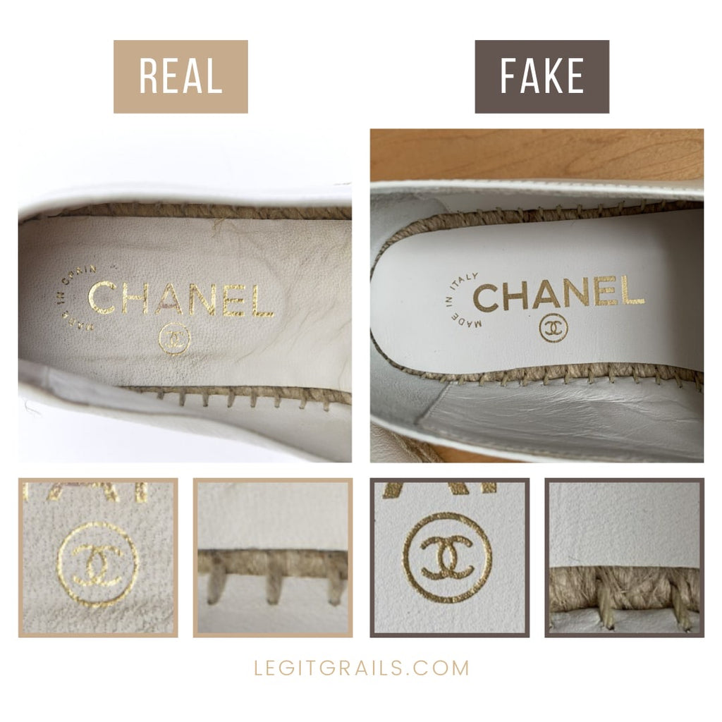 How To Spot Real Vs Fake Chanel Espadrilles – LegitGrails