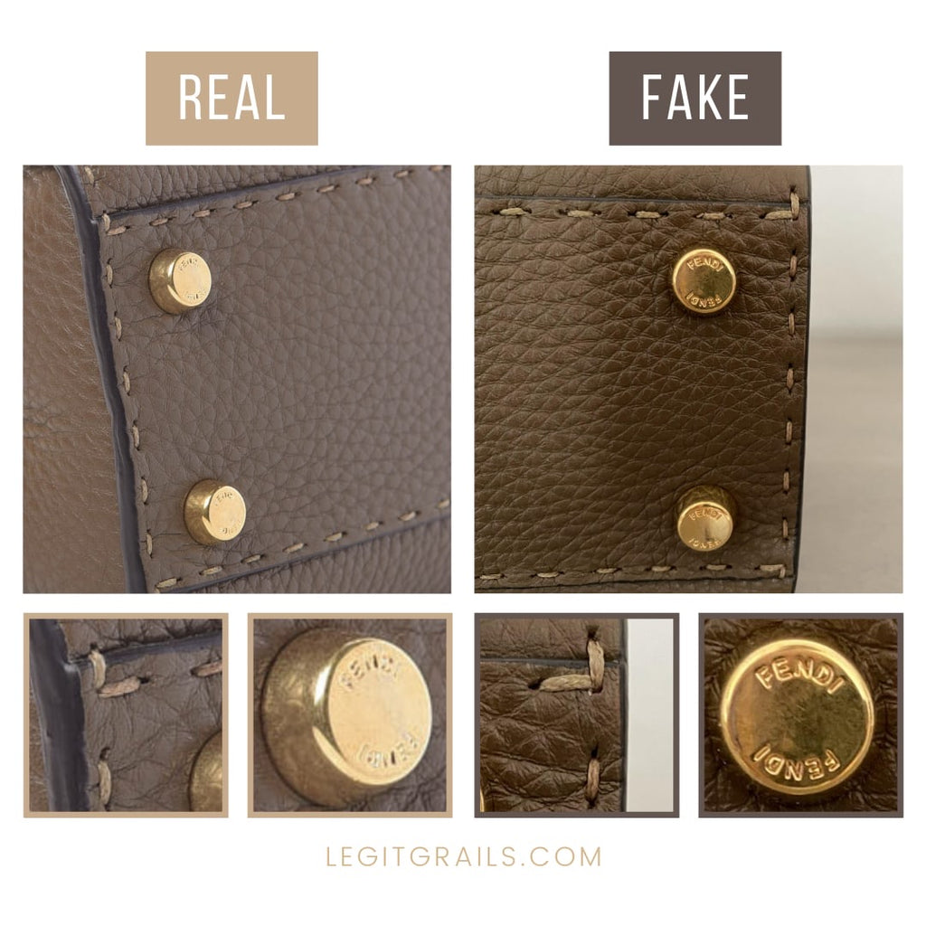 Non Genuine (Fake) Vs.Original - FENDI BAG BUGS 6 Card Holder
