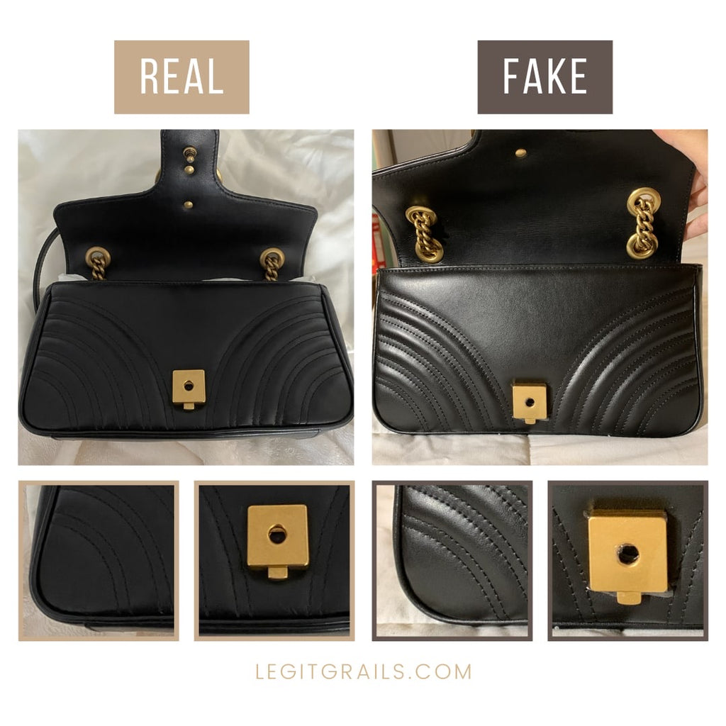 gucci marmont matelasse fake vs real